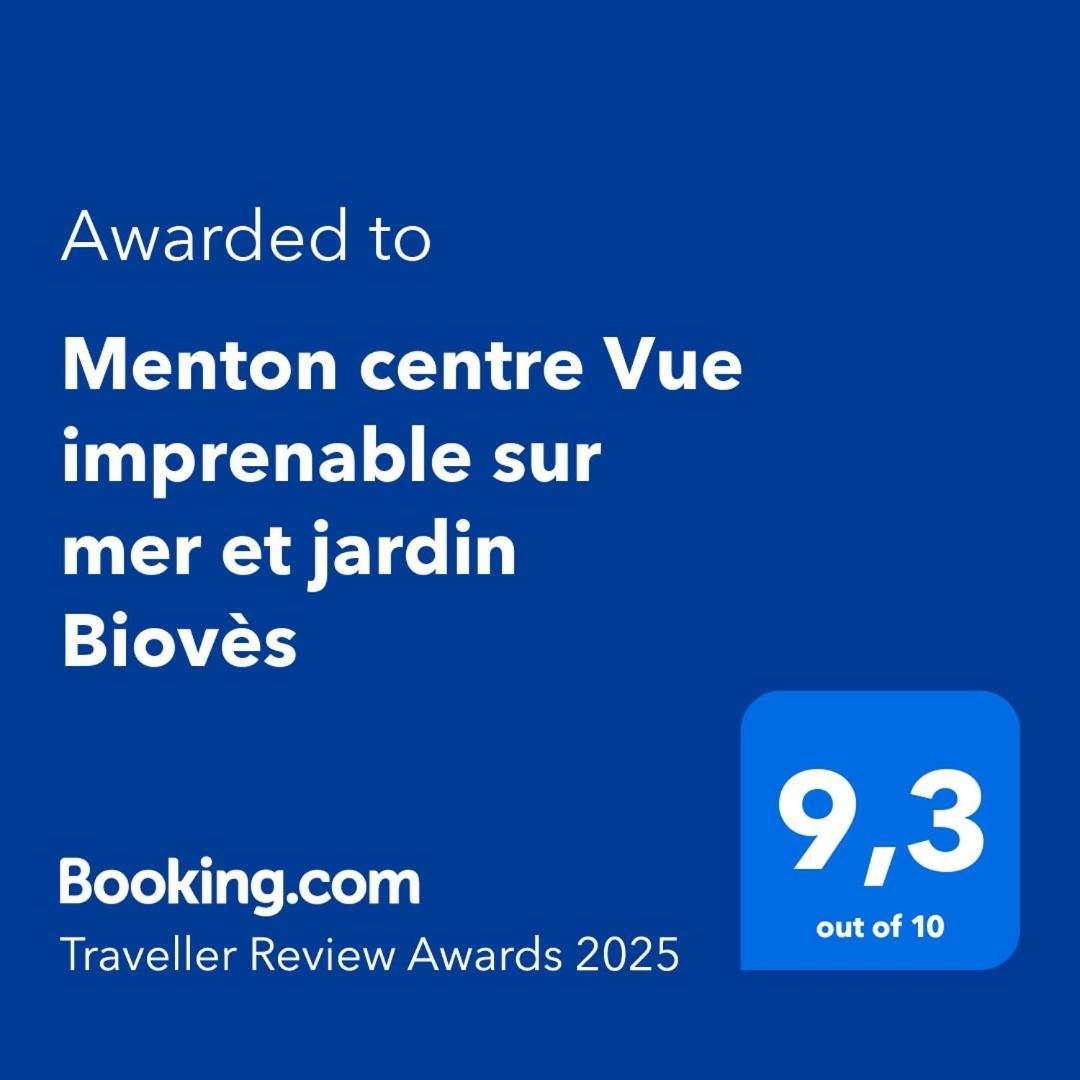 Menton Centre Vue Imprenable Sur Mer Et Jardin Bioves Экстерьер фото